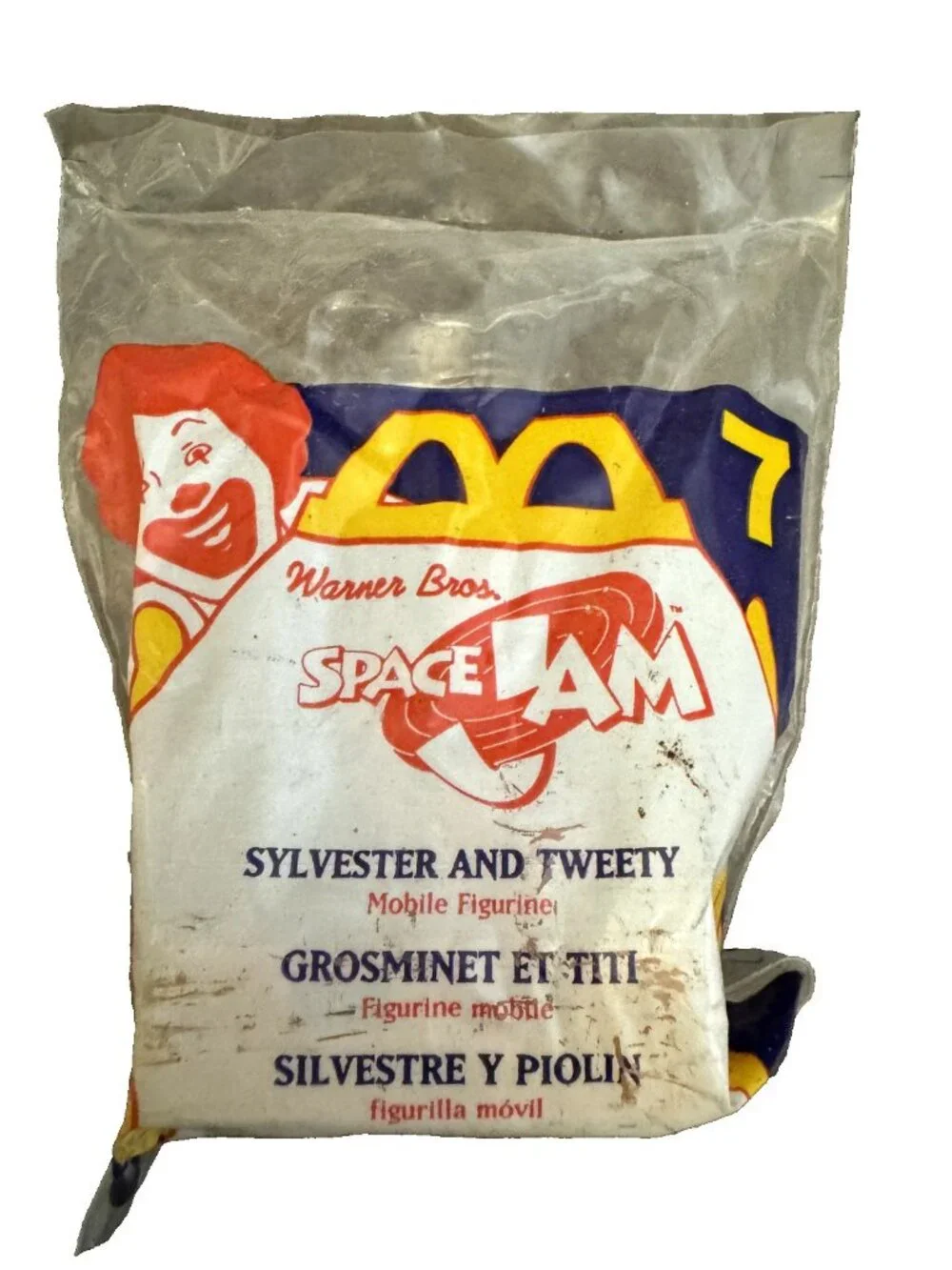 Mcdonald's Warner Bros Space Jam #7 Sylvester And Tweety Sealed 1996 Vintage